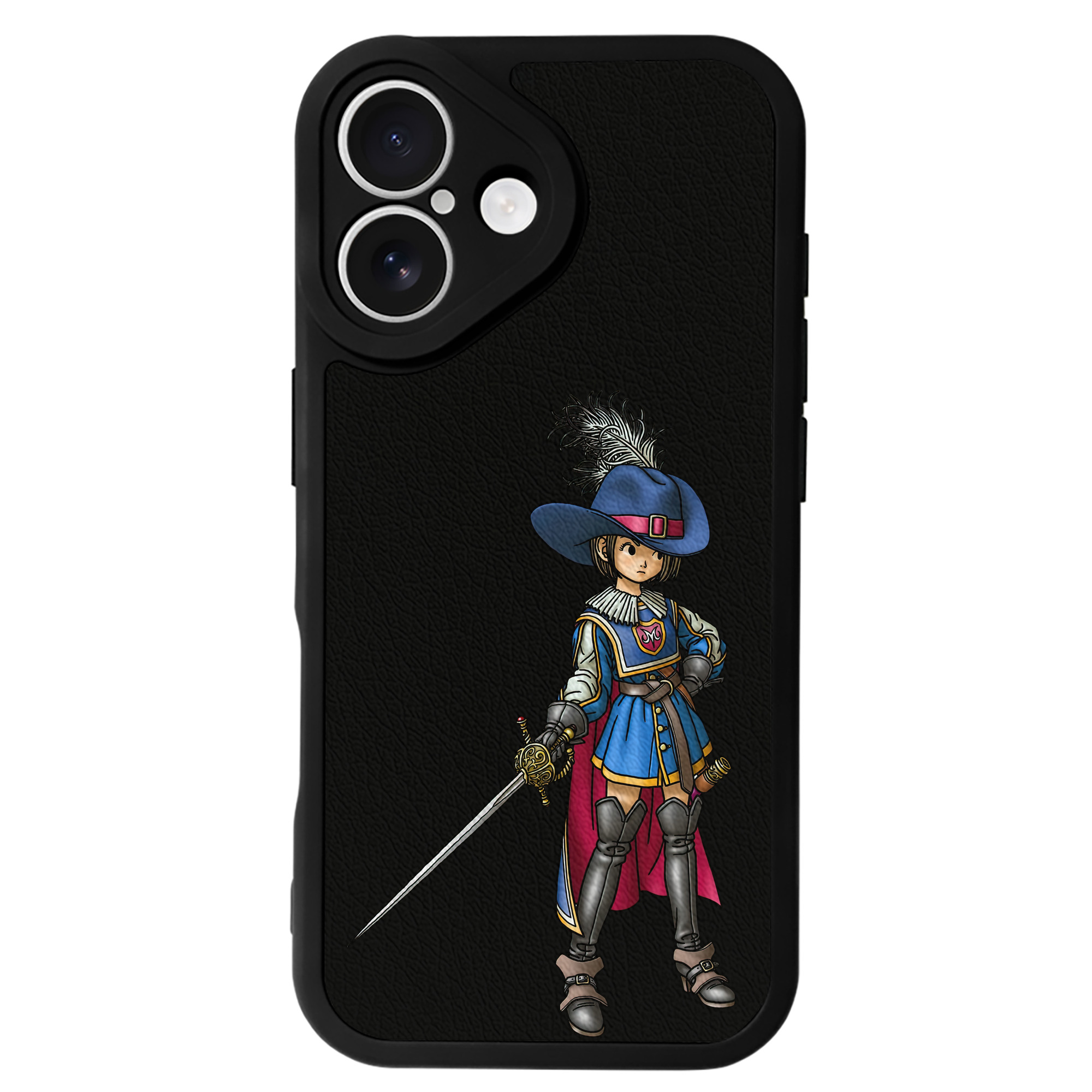 （画像用） ドラゴンクエスト Doragon Kuesuto Dragon Quest 【iPhone 16シリーズ対応】シリコンスマホケース（レザー調） 材質：シリコン
